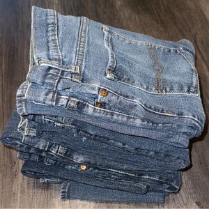 Men 32W/32L Levi's Dark Blue Denim Jeans - set of 5